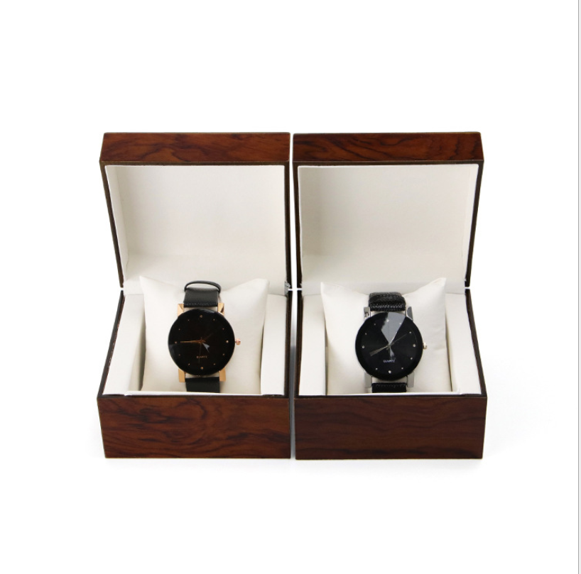 Custom logo luxury smooth wooden watch box (3)