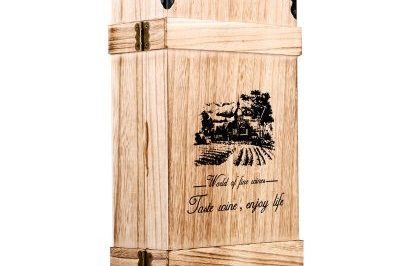 Dark torched double wooden wine box (5)