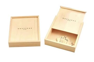 Sliding lid unfinished wooden gift box (3)