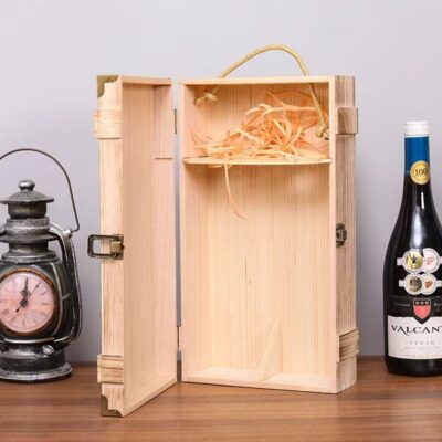 Custom Luxury Double Wine Wooden Box for Red Wine