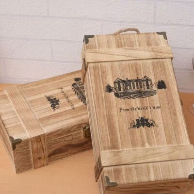 Custom Gift Wooden Wine Box for Wine Packaging