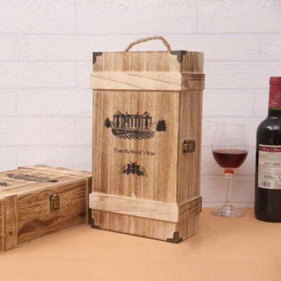 Custom Gift Wooden Wine Box for Wine Packaging