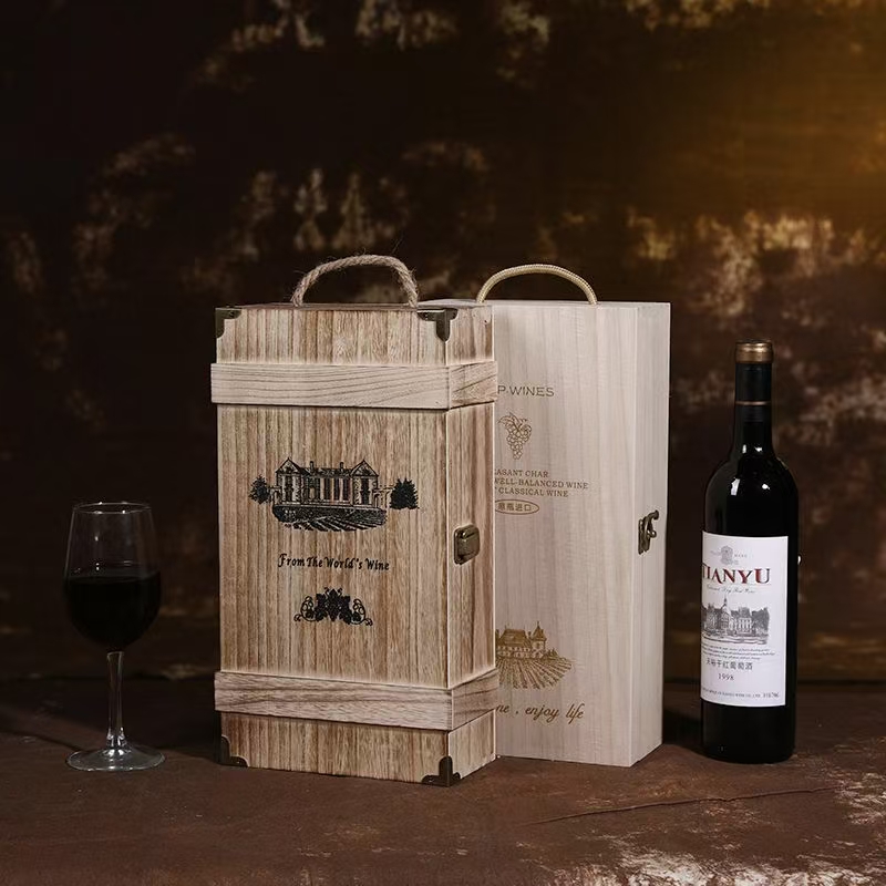 Custom Gift Wooden Wine Box for Wine Packaging