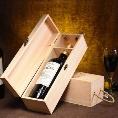 Custom Premium Wooden Wine Box for Luxury Red Wine