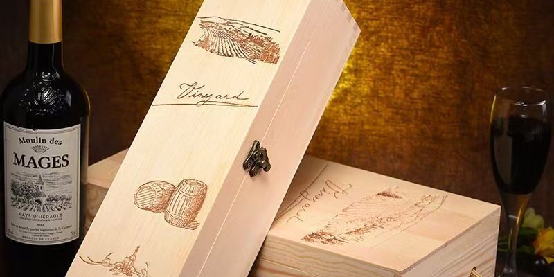 Custom Premium Wooden Wine Box for Luxury Red Wine