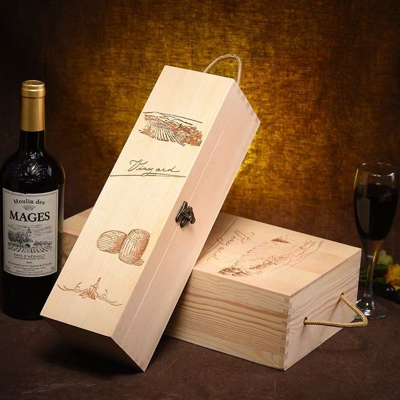 Custom Premium Wooden Wine Box for Luxury Red Wine