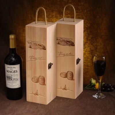 Custom Premium Wooden Wine Box for Luxury Red Wine