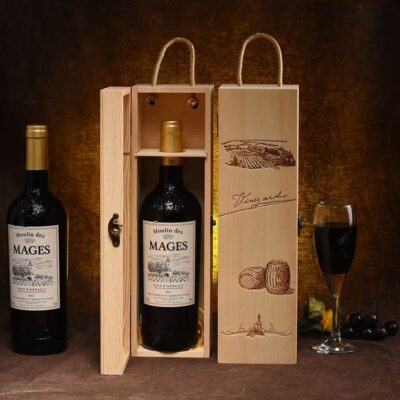 Custom Premium Wooden Wine Box for Luxury Red Wine