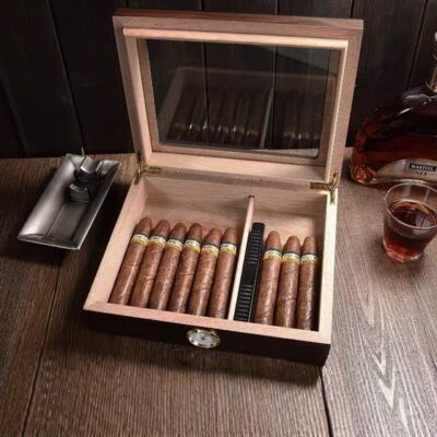 Custom Convenient Large Capacity Wooden Cigar Box