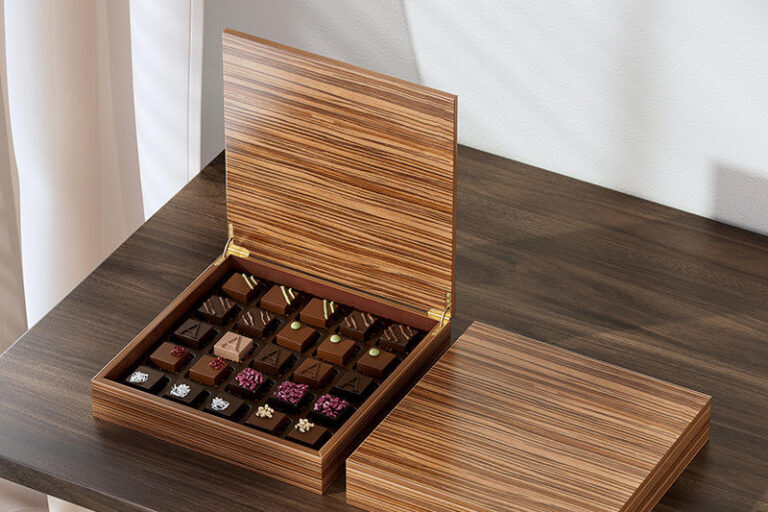 Custom Luxury MDF Wooden Box for Chocolate (1) Custom MDF Wooden Chocolate Gift Box