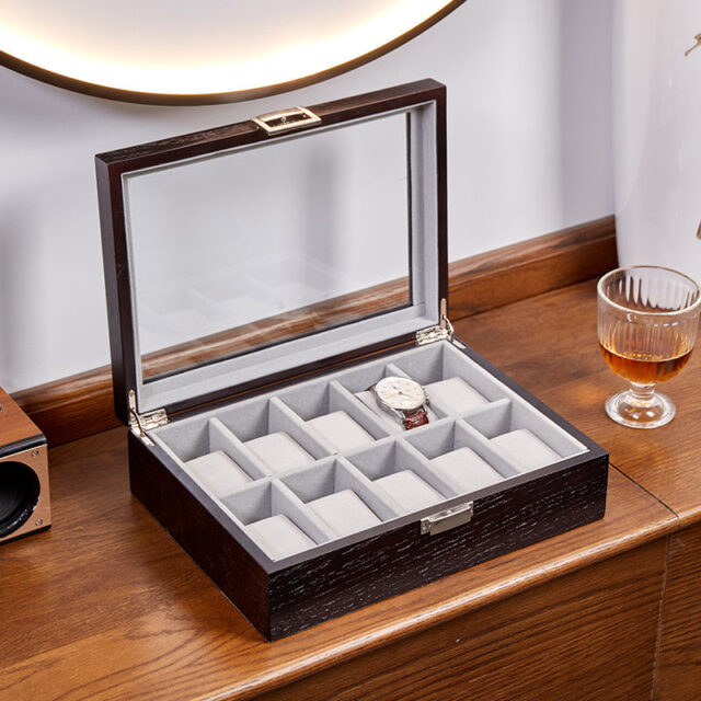 Custom MDF Wooden Box for Watch Storage