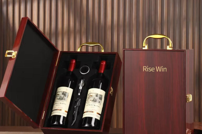 Custom MDF Wooden Box for Wine Gifts (6) Custom MDF Wooden Wine Gift Box