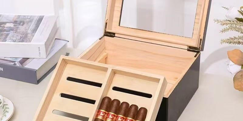 Custom Solid Wood Large Capacity Cigar Humidor Box