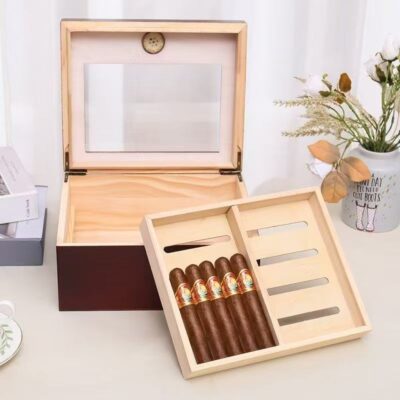 Custom Solid Wood Large Capacity Cigar Humidor Box