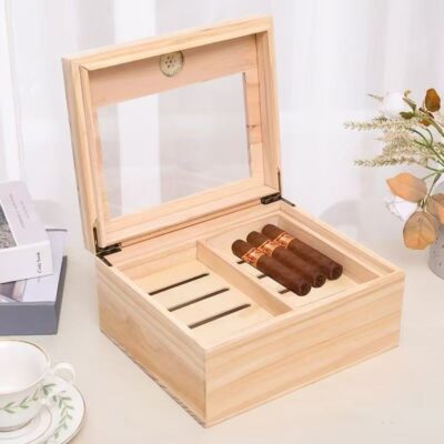 Custom Solid Wood Large Capacity Cigar Humidor Box