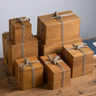 Custom Vintage Wooden Gift Box for Storage and Decor