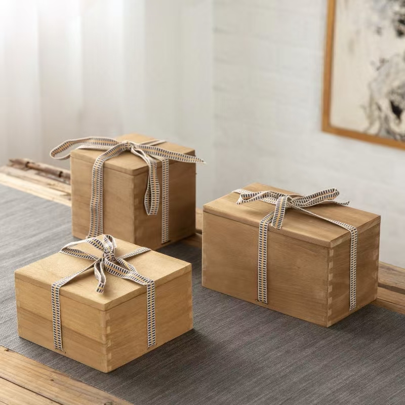 Custom Vintage Wooden Gift Box for Storage and Decor