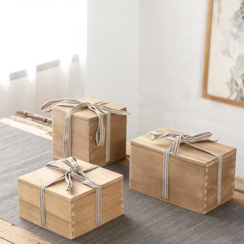 Custom Vintage Wooden Gift Box for Storage and Decor