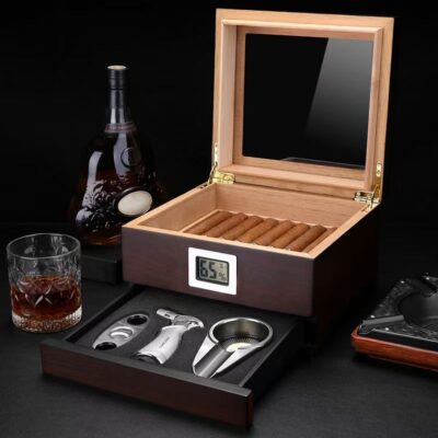Custom Luxury Large Capacity Wooden Cigar Box