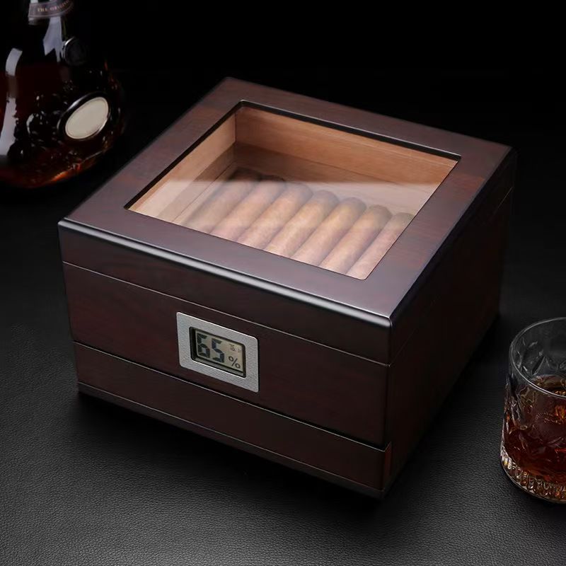 Custom Wooden Cigar Box for Large Capacity Cigar Storage (5) Custom Luxury Large Capacity Wooden Cigar Box