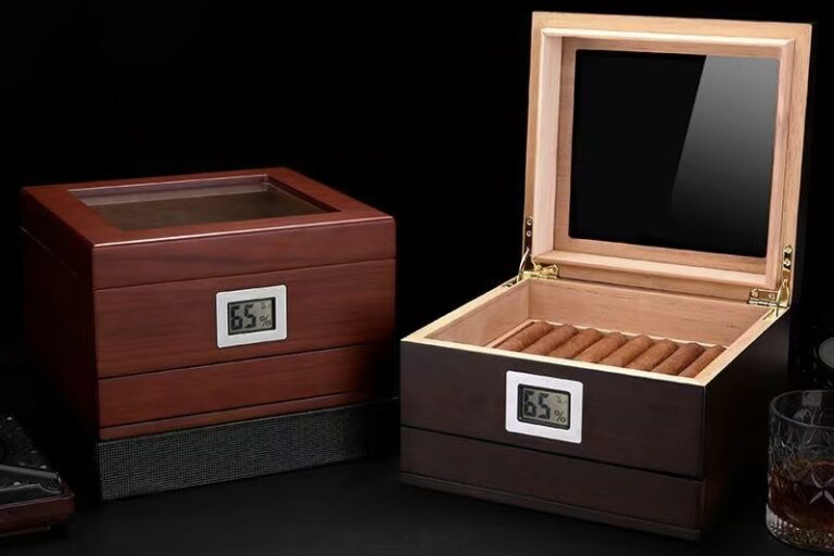 Custom Wooden Cigar Box for Large Capacity Cigar Storage (6) Custom Luxury Large Capacity Wooden Cigar Box