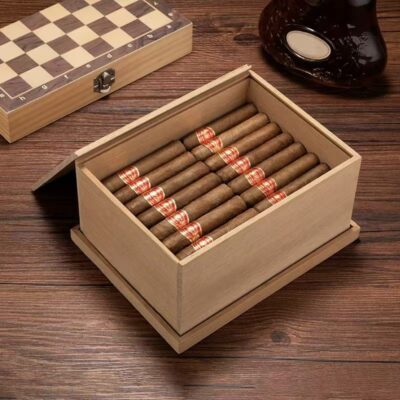 Custom Large Capacity Wooden Cigar Box