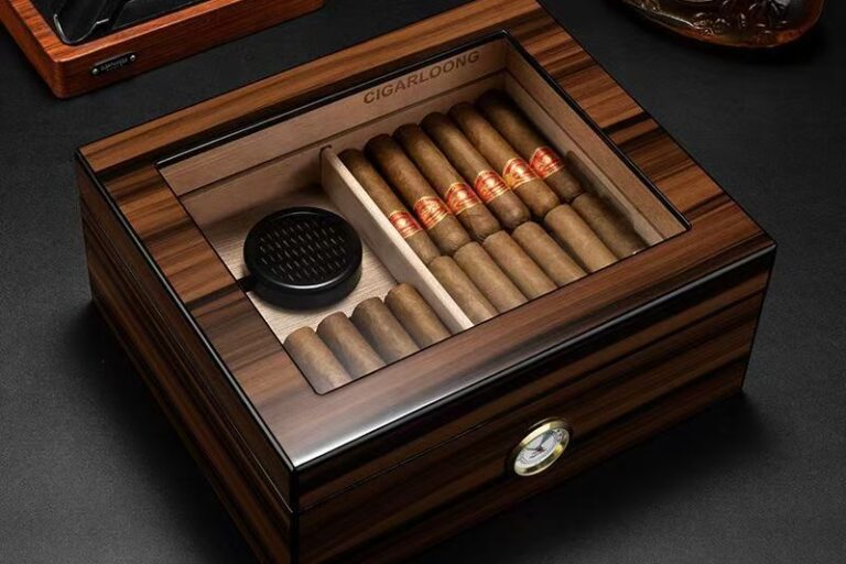 Custom Wooden Cigar Box for Premium Cigar Storage (4) Custom High-Quality Wooden Cigar Box for Storage
