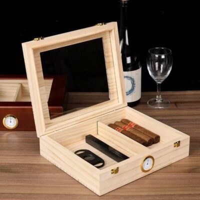 Custom Sealed Wooden Cigar Humidor Box
