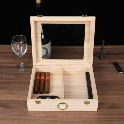 Custom Sealed Wooden Cigar Humidor Box