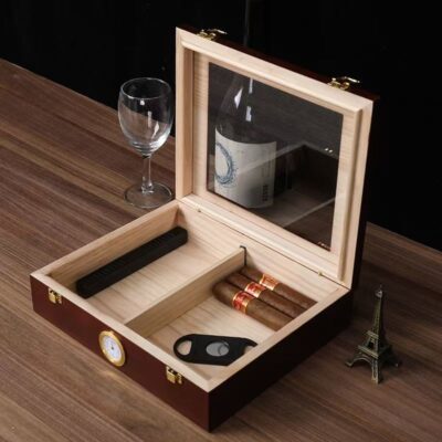 Custom Sealed Wooden Cigar Humidor Box