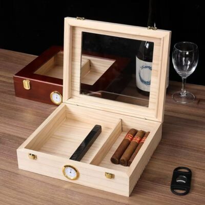 Custom Sealed Wooden Cigar Humidor Box