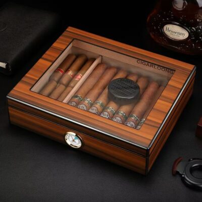 Custom Luxury Vintage Wooden Cigar Box