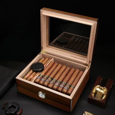 Custom Luxury Vintage Wooden Cigar Box