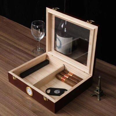 Custom Wooden Cigar Gift Box with Elegant Design