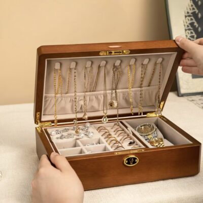 Custom Elegant Wooden Jewelry Storage Gift Box