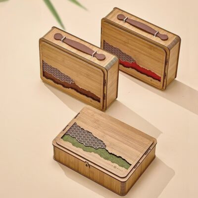 Custom Airtight Wooden Tea Box with Lid