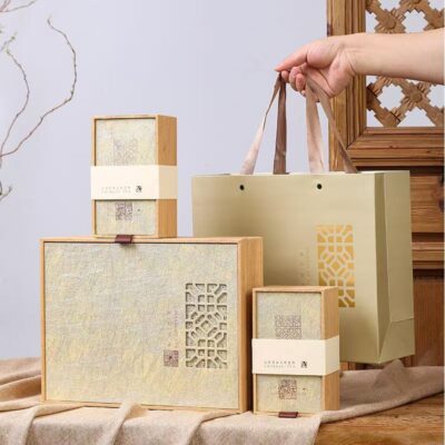 Custom Modern Wooden Tea Gift Box Design
