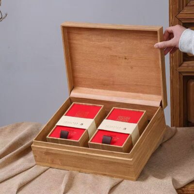 Custom Modern Wooden Tea Gift Box Design