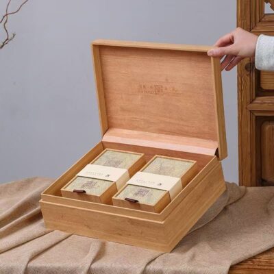 Custom Modern Wooden Tea Gift Box Design