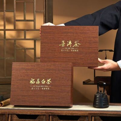 Custom Wooden Tea Gift Box for Pu-erh Tea Packaging