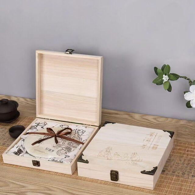 Custom Wooden Tea Box for Pu-erh Tea Cake Storage