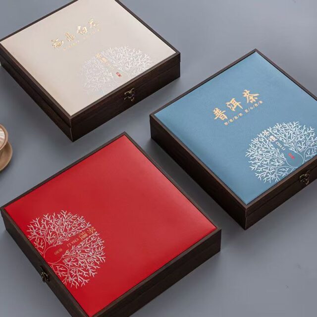 Custom Elegant Wooden Tea Gift Box