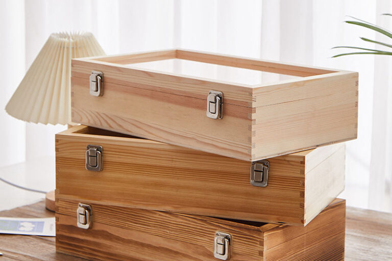 Custom Wooden Tea Box with Transparent Acrylic Cover (3) Custom Pine Wooden Tea Box with Acrylic Lid