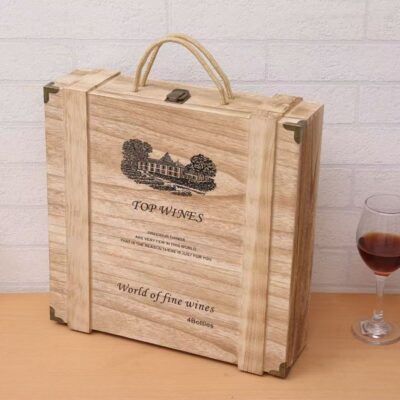 Custom Red Wine Gift Wooden Wine Box