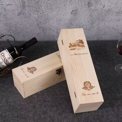 Custom Red Wine Gift Wooden Wine Box