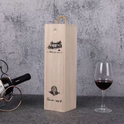 Custom Red Wine Gift Wooden Wine Box