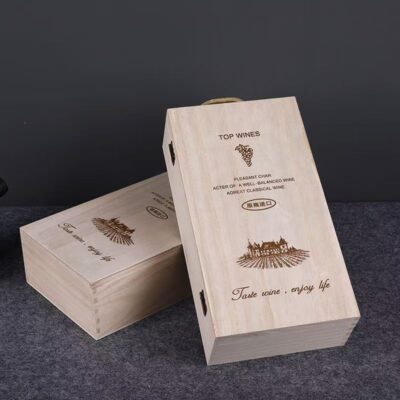 Custom Red Wine Gift Wooden Wine Box