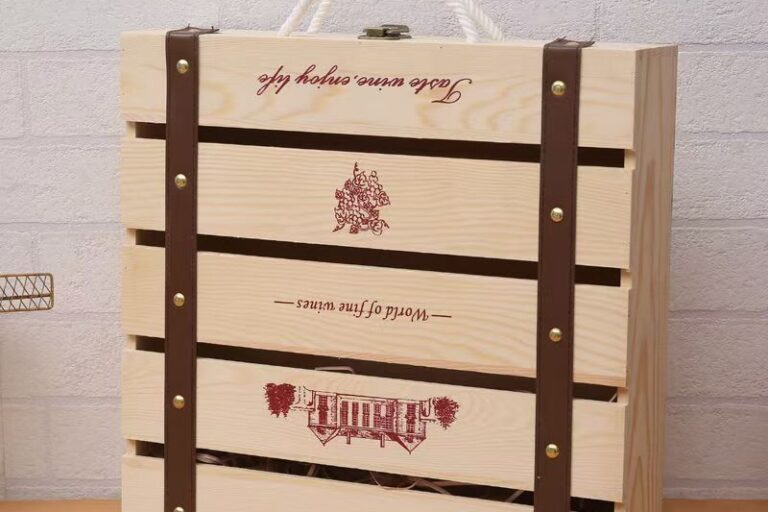 Custom Wooden Wine Box for Red Wine Gift Packaging Custom Red Wine Gift Wooden Wine Box