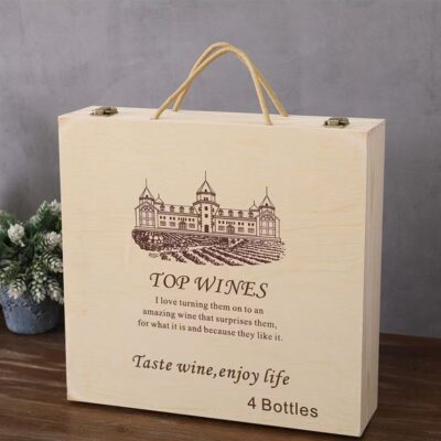 Custom Wine Gift Wooden Wine Box for Premium Bottles
