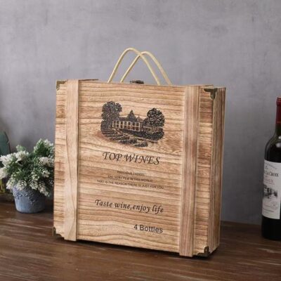Custom Wine Gift Wooden Wine Box for Premium Bottles